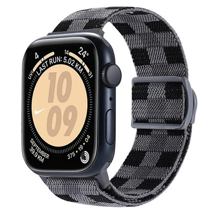 For Apple Watch Series 9 8 7 41mm / 6 5 4 SE (2022) SE (2023) SE 40mm / 3 2 1 38mm Watch Band Elastic Nylon Strap
