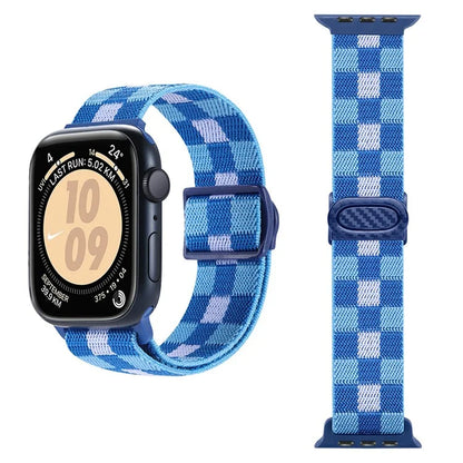 For Apple Watch Series 9 8 7 41mm / 6 5 4 SE (2022) SE (2023) SE 40mm / 3 2 1 38mm Watch Band Elastic Nylon Strap