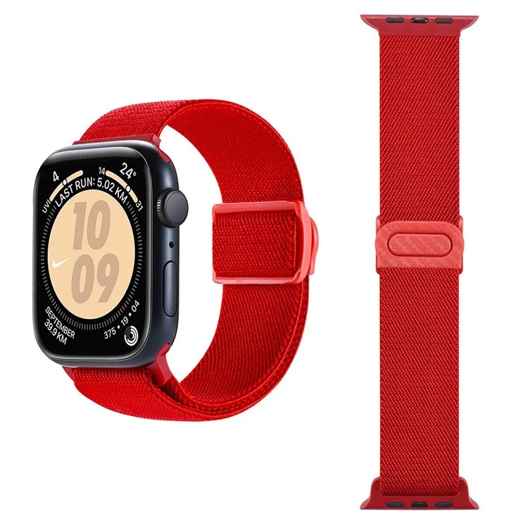 For Apple Watch Series 9 8 7 41mm / 6 5 4 SE (2022) SE (2023) SE 40mm / 3 2 1 38mm Watch Band Elastic Nylon Strap