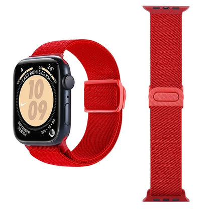 For Apple Watch Series 9 8 7 41mm / 6 5 4 SE (2022) SE (2023) SE 40mm / 3 2 1 38mm Watch Band Elastic Nylon Strap