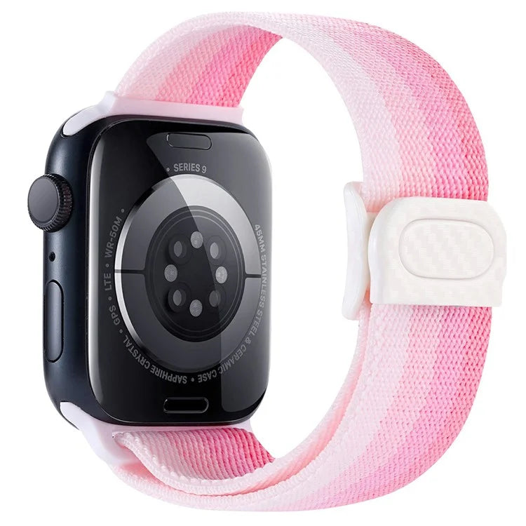 For Apple Watch Series 9 8 7 41mm / 6 5 4 SE (2022) SE (2023) SE 40mm / 3 2 1 38mm Watch Band Elastic Nylon Strap
