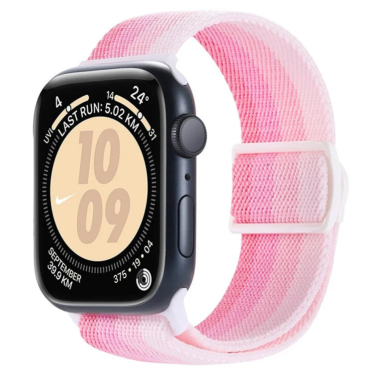 For Apple Watch Series 9 8 7 41mm / 6 5 4 SE (2022) SE (2023) SE 40mm / 3 2 1 38mm Watch Band Elastic Nylon Strap