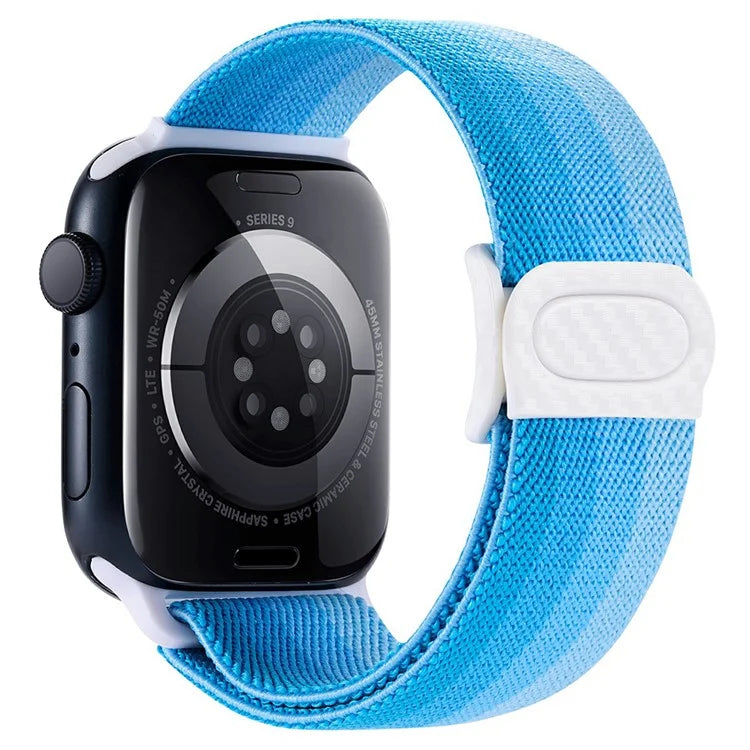 For Apple Watch Series 9 8 7 41mm / 6 5 4 SE (2022) SE (2023) SE 40mm / 3 2 1 38mm Watch Band Elastic Nylon Strap
