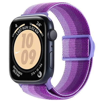 For Apple Watch Series 9 8 7 41mm / 6 5 4 SE (2022) SE (2023) SE 40mm / 3 2 1 38mm Watch Band Elastic Nylon Strap