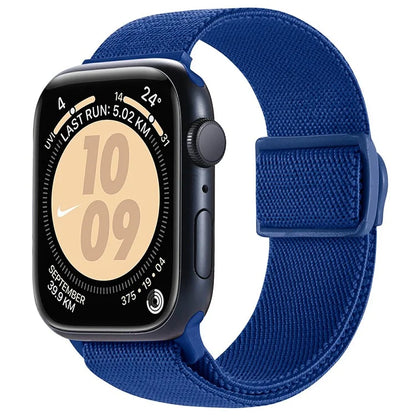 For Apple Watch Series 9 8 7 41mm / 6 5 4 SE (2022) SE (2023) SE 40mm / 3 2 1 38mm Watch Band Elastic Nylon Strap