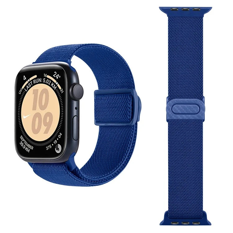For Apple Watch Series 9 8 7 41mm / 6 5 4 SE (2022) SE (2023) SE 40mm / 3 2 1 38mm Watch Band Elastic Nylon Strap