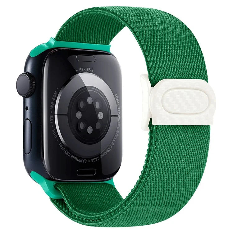 For Apple Watch Series 9 8 7 41mm / 6 5 4 SE (2022) SE (2023) SE 40mm / 3 2 1 38mm Watch Band Elastic Nylon Strap