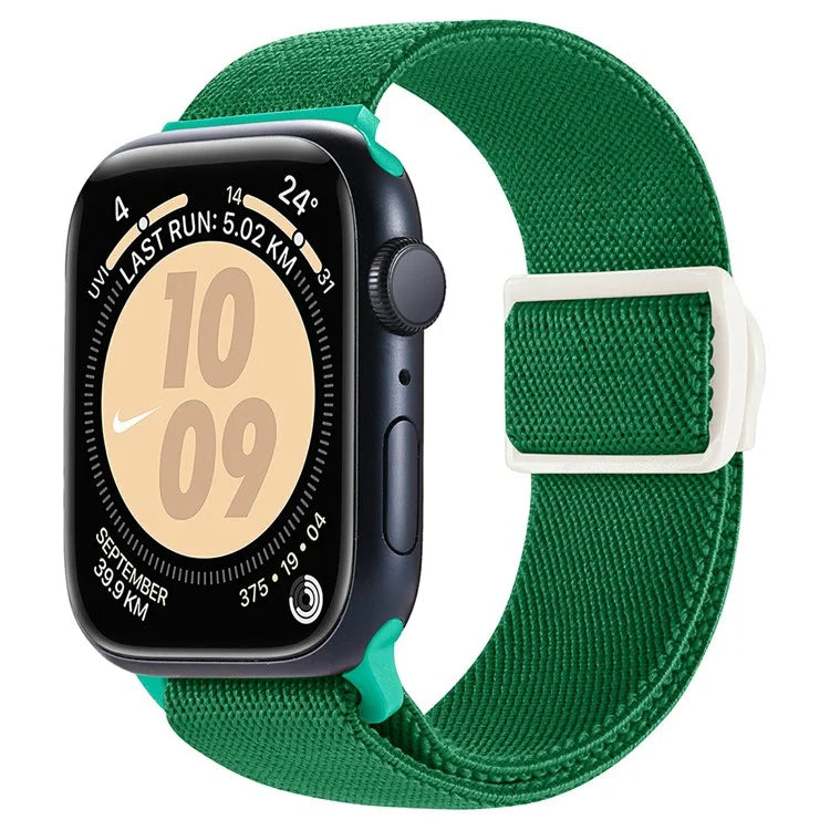 For Apple Watch Series 9 8 7 41mm / 6 5 4 SE (2022) SE (2023) SE 40mm / 3 2 1 38mm Watch Band Elastic Nylon Strap