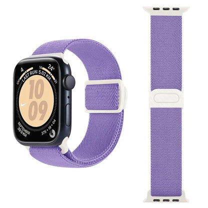 For Apple Watch Series 9 8 7 41mm / 6 5 4 SE (2022) SE (2023) SE 40mm / 3 2 1 38mm Watch Band Elastic Nylon Strap