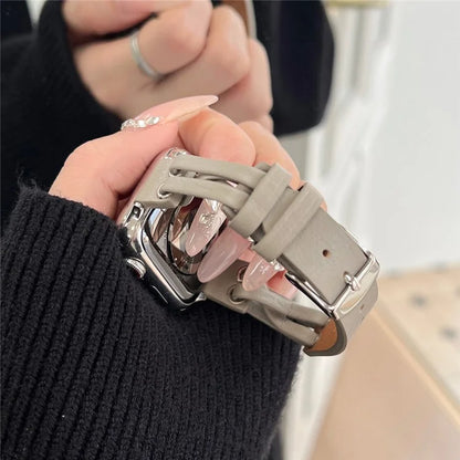 For Apple Watch Series 9 8 7 41mm / 6 5 4 SE (2023) SE (2022) SE 40mm / 3 2 1 38mm Band Genuine Cow Leather Wrist Strap