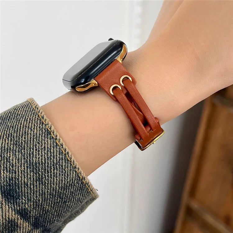 For Apple Watch Ultra 2 Ultra 49mm / 9 8 7 45mm / 6 5 4 SE (2023) SE (2022) SE 44mm / 3 2 1 42mm Genuine Cow Leather Watchband