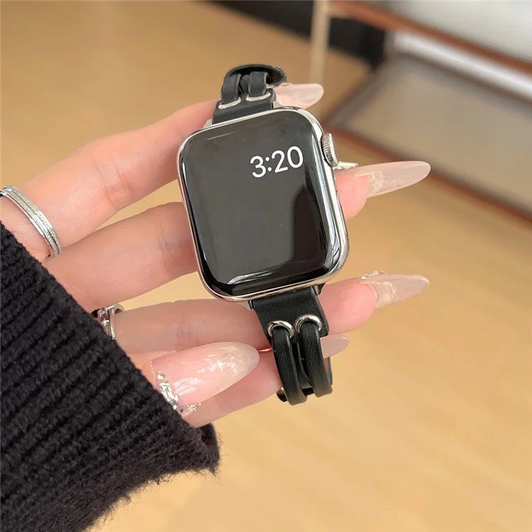 For Apple Watch Ultra 2 Ultra 49mm / 9 8 7 45mm / 6 5 4 SE (2023) SE (2022) SE 44mm / 3 2 1 42mm Genuine Cow Leather Watchband