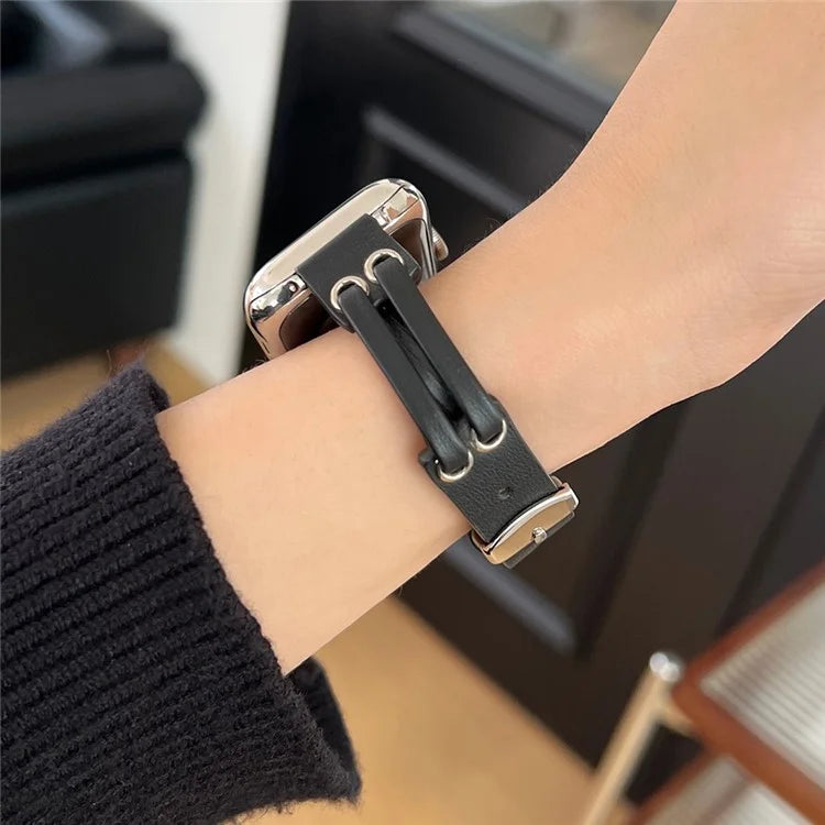 For Apple Watch Ultra 2 Ultra 49mm / 9 8 7 45mm / 6 5 4 SE (2023) SE (2022) SE 44mm / 3 2 1 42mm Genuine Cow Leather Watchband