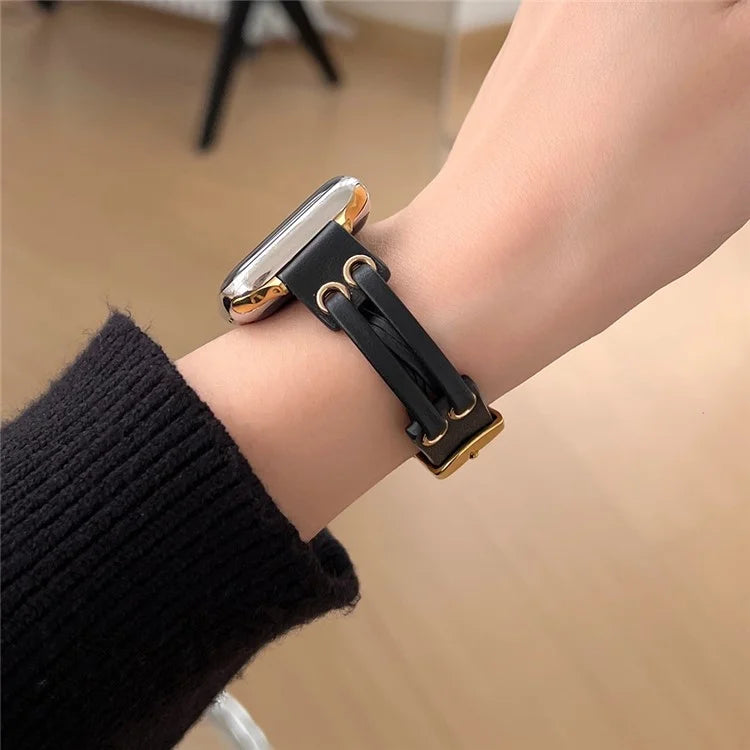 For Apple Watch Ultra 2 Ultra 49mm / 9 8 7 45mm / 6 5 4 SE (2023) SE (2022) SE 44mm / 3 2 1 42mm Genuine Cow Leather Watchband