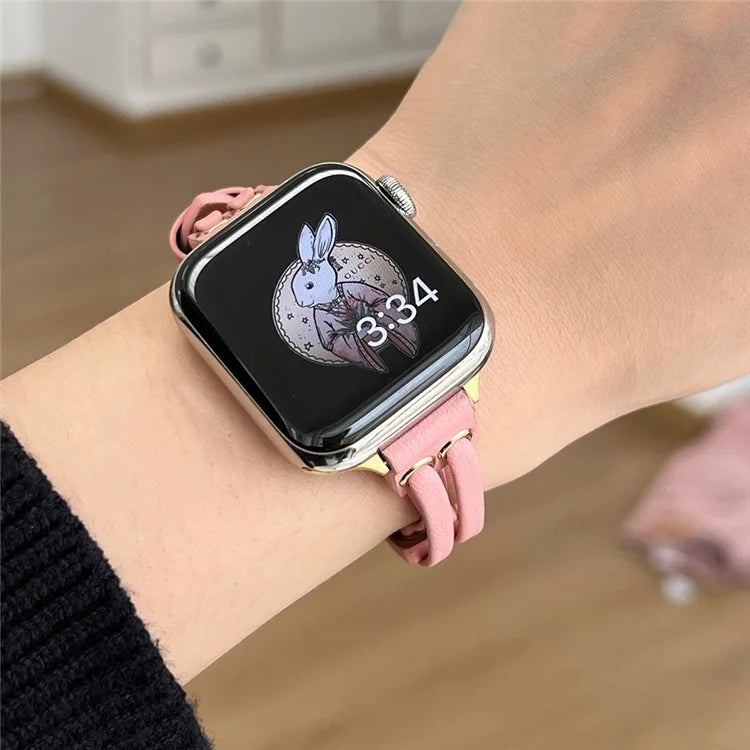 For Apple Watch Ultra 2 Ultra 49mm / 9 8 7 45mm / 6 5 4 SE (2023) SE (2022) SE 44mm / 3 2 1 42mm Genuine Cow Leather Watchband