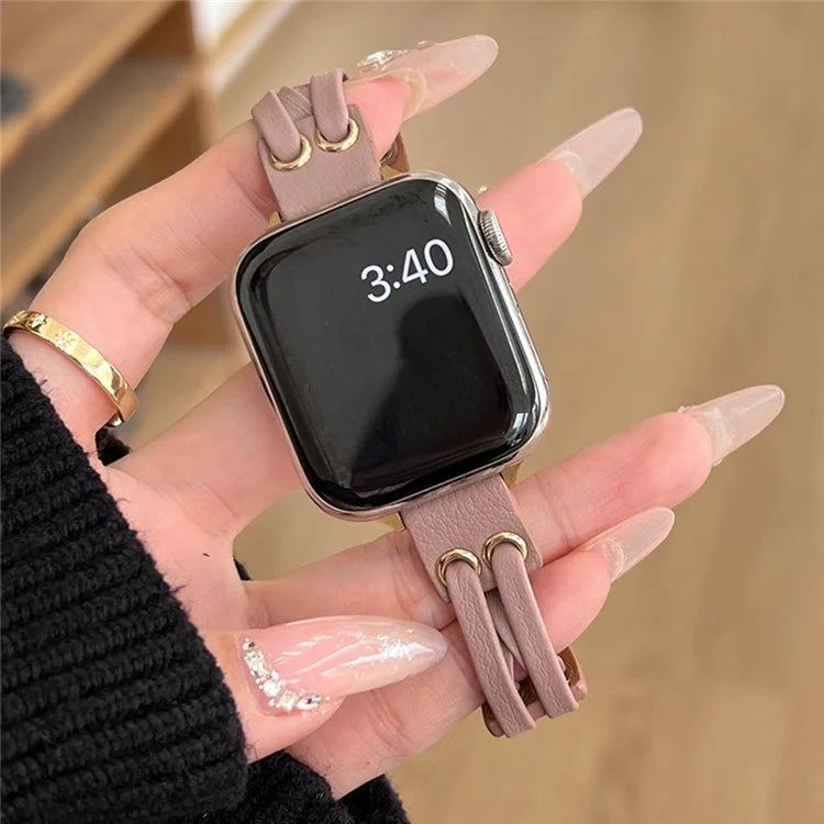 For Apple Watch Ultra 2 Ultra 49mm / 9 8 7 45mm / 6 5 4 SE (2023) SE (2022) SE 44mm / 3 2 1 42mm Genuine Cow Leather Watchband