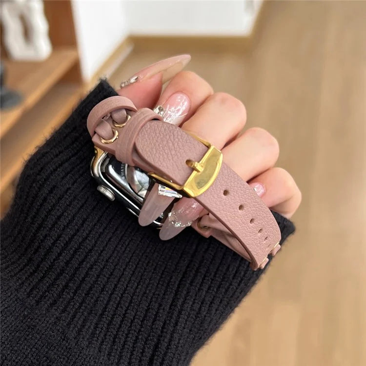 For Apple Watch Ultra 2 Ultra 49mm / 9 8 7 45mm / 6 5 4 SE (2023) SE (2022) SE 44mm / 3 2 1 42mm Genuine Cow Leather Watchband