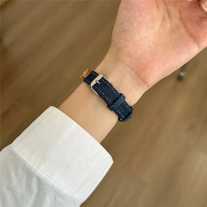 For Apple Watch Ultra 2 Ultra 49mm / 9 8 7 45mm / 6 5 4 SE (2023) SE (2022) SE 44mm / 3 2 1 42mm Denim Watch Strap