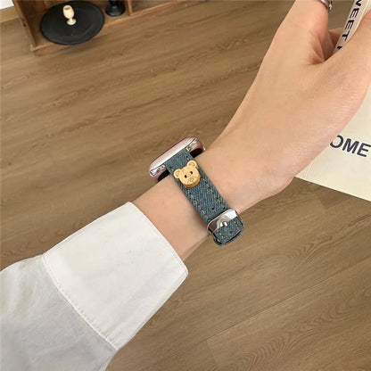 For Apple Watch Ultra 2 Ultra 49mm / 9 8 7 45mm / 6 5 4 SE (2023) SE (2022) SE 44mm / 3 2 1 42mm Denim Watch Strap