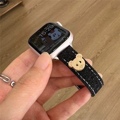 For Apple Watch Ultra 2 Ultra 49mm / 9 8 7 45mm / 6 5 4 SE (2023) SE (2022) SE 44mm / 3 2 1 42mm Denim Watch Strap
