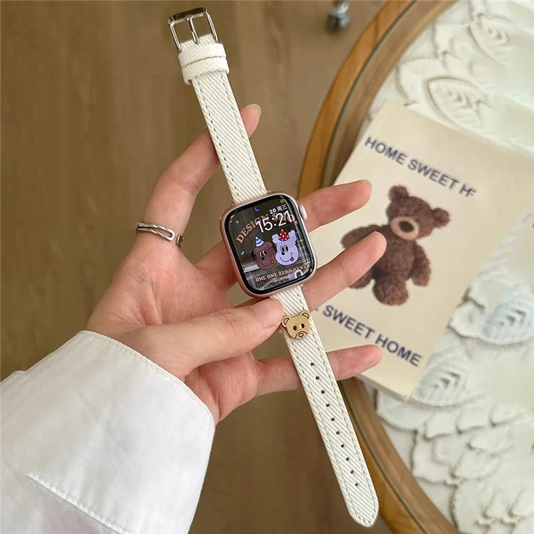 For Apple Watch Series 9 8 7 41mm / 6 5 4 SE (2023) SE (2022) SE 40mm / 3 2 1 38mm Denim Watch Band