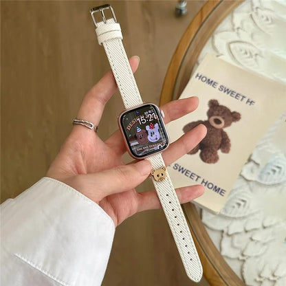 For Apple Watch Series 9 8 7 41mm / 6 5 4 SE (2023) SE (2022) SE 40mm / 3 2 1 38mm Denim Watch Band