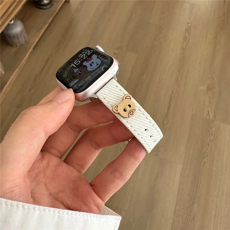 For Apple Watch Series 9 8 7 41mm / 6 5 4 SE (2023) SE (2022) SE 40mm / 3 2 1 38mm Denim Watch Band