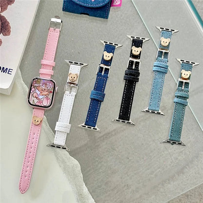 For Apple Watch Series 9 8 7 41mm / 6 5 4 SE (2023) SE (2022) SE 40mm / 3 2 1 38mm Denim Watch Band