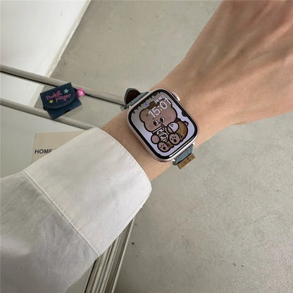 For Apple Watch Series 9 8 7 41mm / 6 5 4 SE (2023) SE (2022) SE 40mm / 3 2 1 38mm Denim Watch Band
