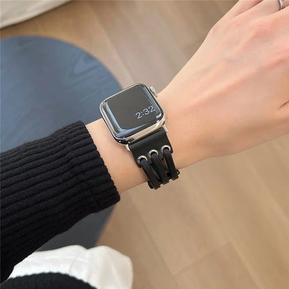 For Apple Watch Series 9 8 7 41mm / 6 5 4 SE (2023) SE (2022) SE 40mm / 3 2 1 38mm Genuine Cow Leather Watch Band