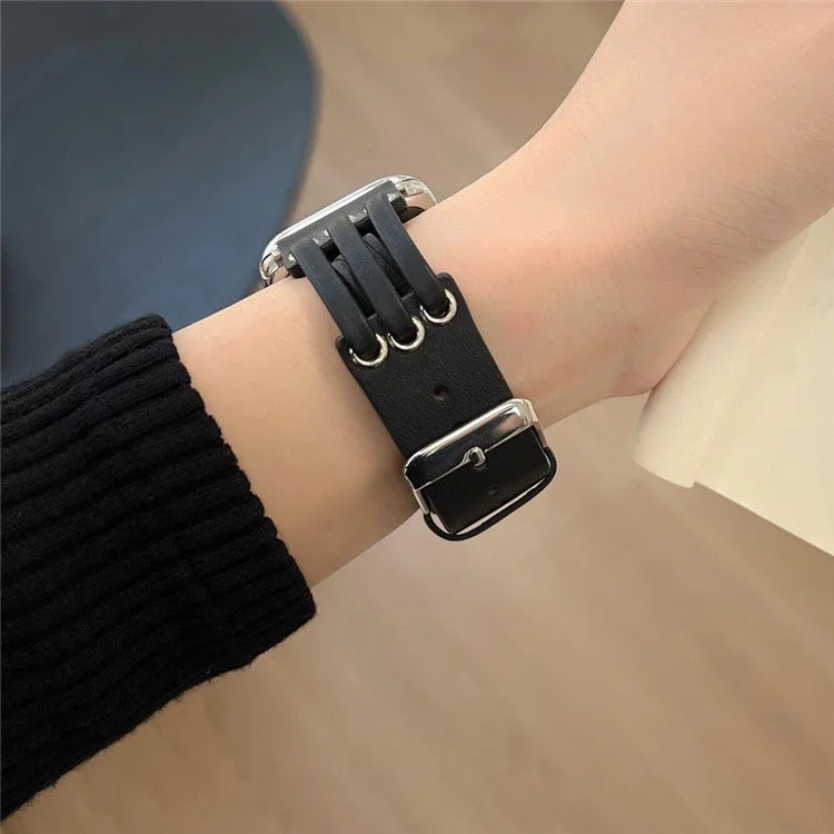 For Apple Watch Series 9 8 7 41mm / 6 5 4 SE (2023) SE (2022) SE 40mm / 3 2 1 38mm Genuine Cow Leather Watch Band
