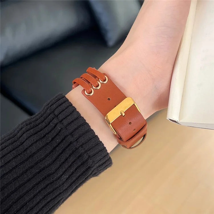 For Apple Watch Series 9 8 7 41mm / 6 5 4 SE (2023) SE (2022) SE 40mm / 3 2 1 38mm Genuine Cow Leather Watch Band