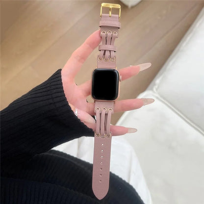For Apple Watch Series 9 8 7 41mm / 6 5 4 SE (2023) SE (2022) SE 40mm / 3 2 1 38mm Genuine Cow Leather Watch Band