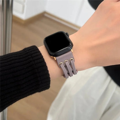For Apple Watch Series 9 8 7 41mm / 6 5 4 SE (2023) SE (2022) SE 40mm / 3 2 1 38mm Genuine Cow Leather Watch Band