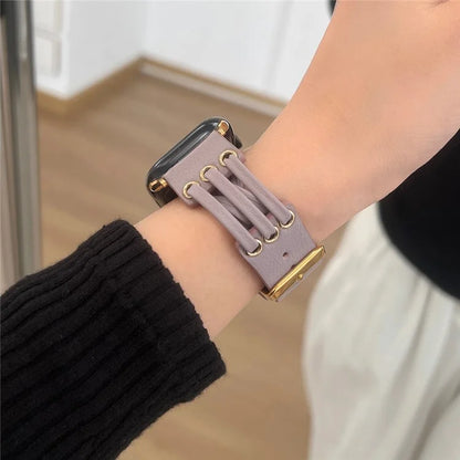For Apple Watch Series 9 8 7 41mm / 6 5 4 SE (2023) SE (2022) SE 40mm / 3 2 1 38mm Genuine Cow Leather Watch Band