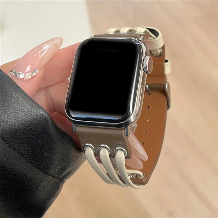 For Apple Watch Ultra 2 Ultra 49mm / 9 8 7 45mm / 6 5 4 SE (2023) SE (2022) SE 44mm / 3 2 1 42mm Genuine Cow Leather Strap Bracelet