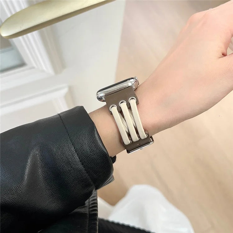 For Apple Watch Ultra 2 Ultra 49mm / 9 8 7 45mm / 6 5 4 SE (2023) SE (2022) SE 44mm / 3 2 1 42mm Genuine Cow Leather Strap Bracelet