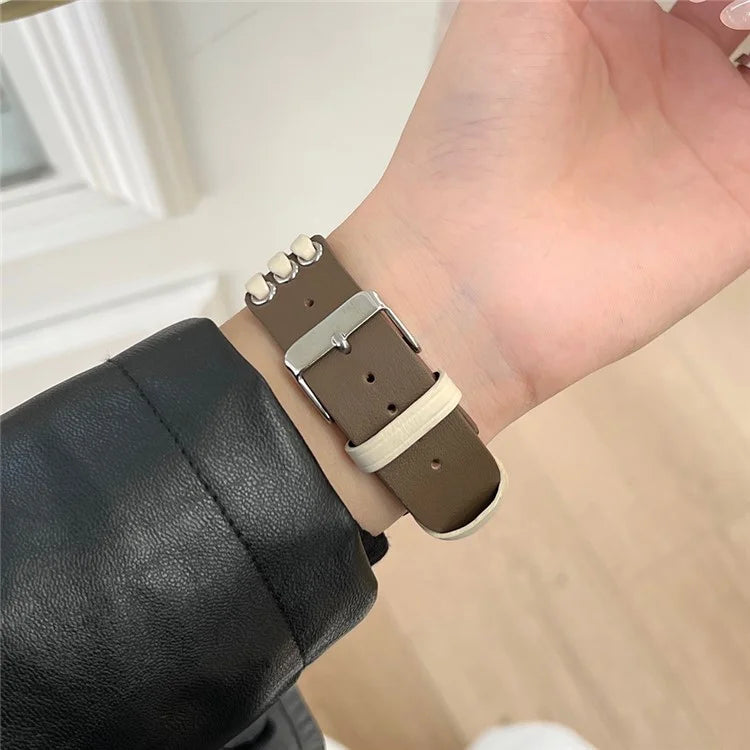 For Apple Watch Ultra 2 Ultra 49mm / 9 8 7 45mm / 6 5 4 SE (2023) SE (2022) SE 44mm / 3 2 1 42mm Genuine Cow Leather Strap Bracelet