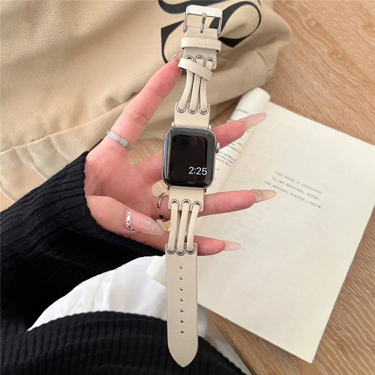 For Apple Watch Ultra 2 Ultra 49mm / 9 8 7 45mm / 6 5 4 SE (2023) SE (2022) SE 44mm / 3 2 1 42mm Genuine Cow Leather Strap Bracelet