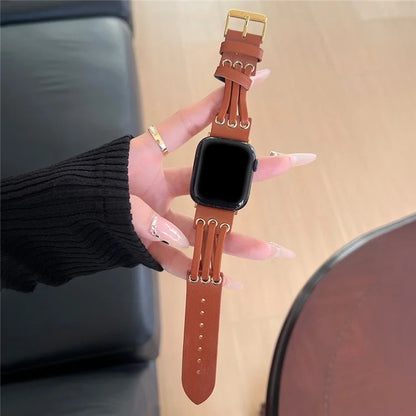 For Apple Watch Ultra 2 Ultra 49mm / 9 8 7 45mm / 6 5 4 SE (2023) SE (2022) SE 44mm / 3 2 1 42mm Genuine Cow Leather Strap Bracelet