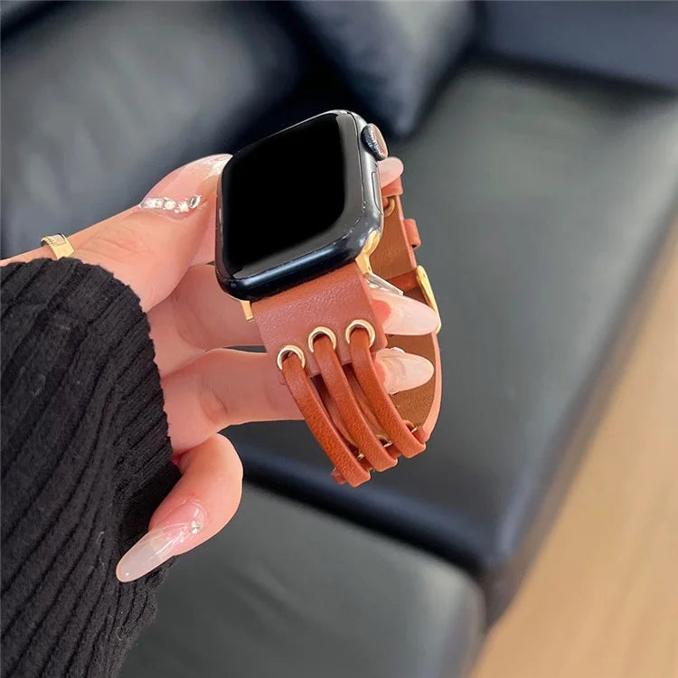 For Apple Watch Ultra 2 Ultra 49mm / 9 8 7 45mm / 6 5 4 SE (2023) SE (2022) SE 44mm / 3 2 1 42mm Genuine Cow Leather Strap Bracelet