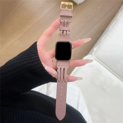 For Apple Watch Ultra 2 Ultra 49mm / 9 8 7 45mm / 6 5 4 SE (2023) SE (2022) SE 44mm / 3 2 1 42mm Genuine Cow Leather Strap Bracelet