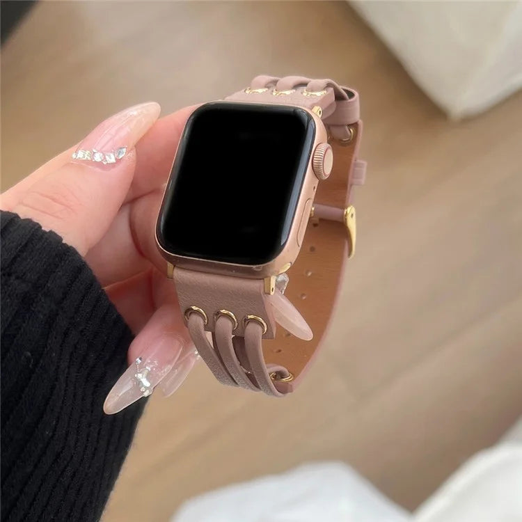 For Apple Watch Ultra 2 Ultra 49mm / 9 8 7 45mm / 6 5 4 SE (2023) SE (2022) SE 44mm / 3 2 1 42mm Genuine Cow Leather Strap Bracelet