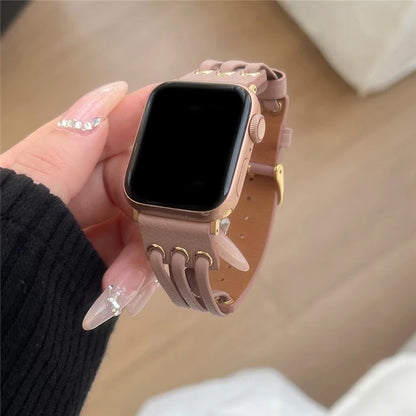 For Apple Watch Ultra 2 Ultra 49mm / 9 8 7 45mm / 6 5 4 SE (2023) SE (2022) SE 44mm / 3 2 1 42mm Genuine Cow Leather Strap Bracelet