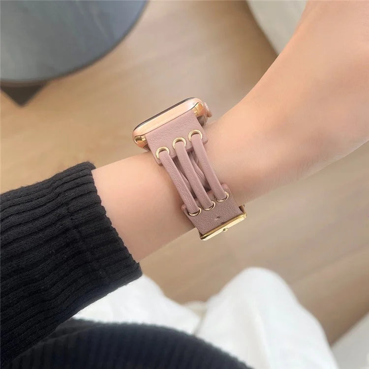 For Apple Watch Ultra 2 Ultra 49mm / 9 8 7 45mm / 6 5 4 SE (2023) SE (2022) SE 44mm / 3 2 1 42mm Genuine Cow Leather Strap Bracelet