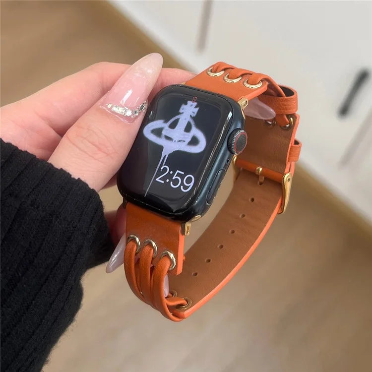 For Apple Watch Ultra 2 Ultra 49mm / 9 8 7 45mm / 6 5 4 SE (2023) SE (2022) SE 44mm / 3 2 1 42mm Genuine Cow Leather Strap Bracelet