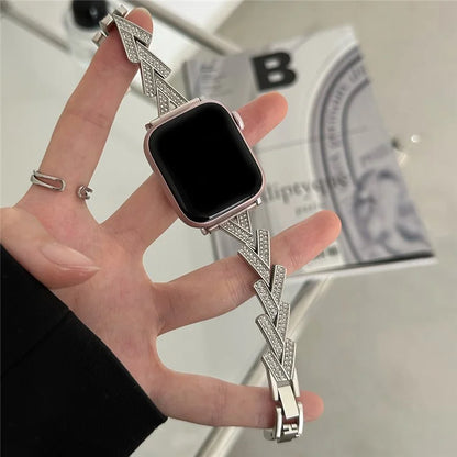 For Apple Watch Series 9 8 7 41mm / 6 5 4 SE (2022) SE (2023) SE 40mm / 3 2 1 38mm Zinc Alloy Watch Band