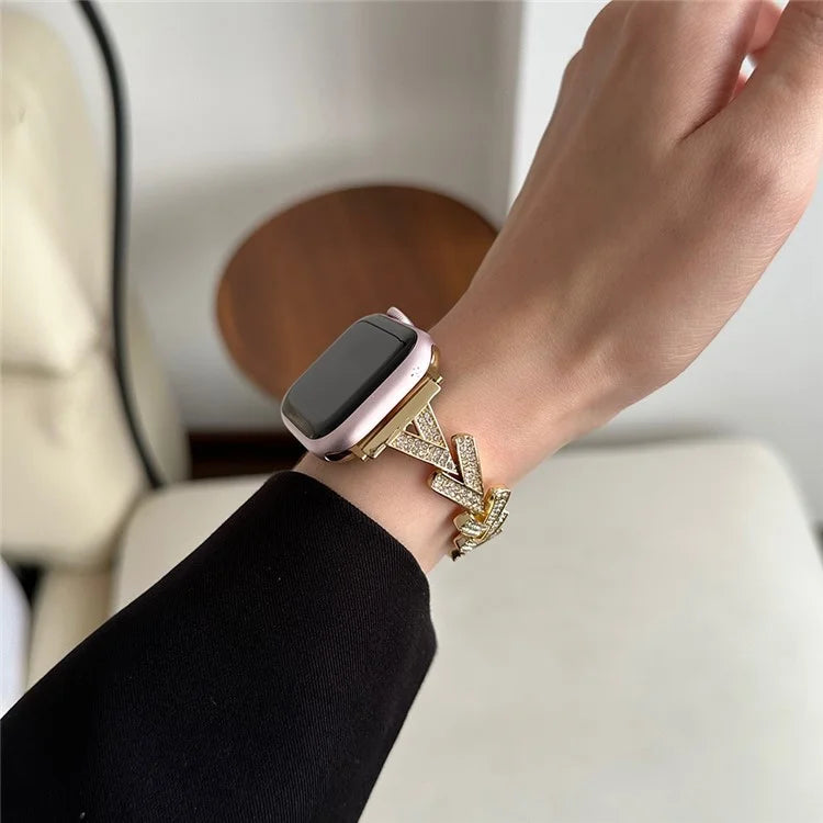For Apple Watch Series 9 8 7 41mm / 6 5 4 SE (2022) SE (2023) SE 40mm / 3 2 1 38mm Zinc Alloy Watch Band