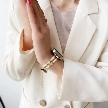 For Apple Watch Ultra 2 Ultra 49mm / 9 8 7 45mm / 6 5 4 SE (2023) SE (2022) SE 44mm / 3 2 1 42mm Crystal Beaded Band Bracelet