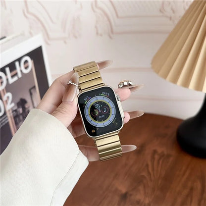 For Apple Watch Series 9 8 7 41mm / 6 5 4 SE (2022) SE (2023) SE 40mm / 3 2 1 38mm Magnetic Watch Band Stainless Steel Strap